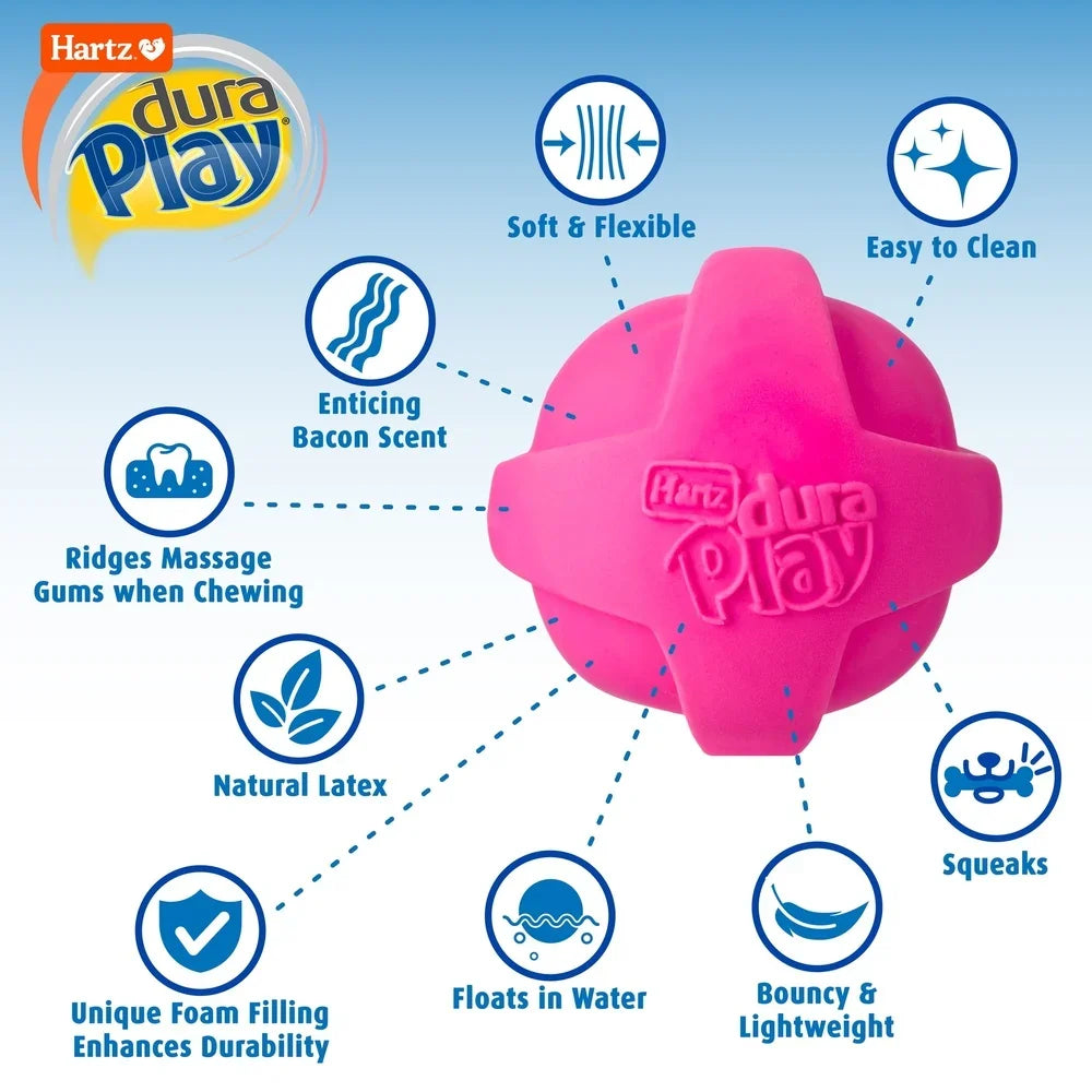Medium Dog Toys Bacon Scented Squeaky