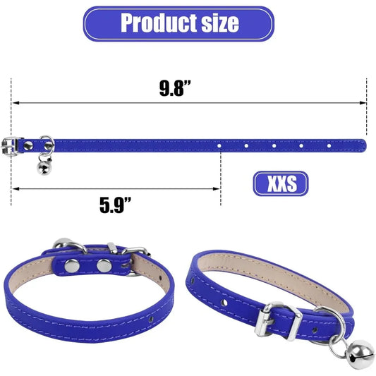 Light Blue and Pink Teacup Dog Collar, 3/8 Inch Wide, Suitable for Small Dogs and Cats