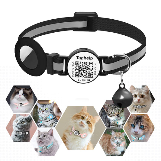 For Airtag Cat Collar Breakaway Kitten Collar
