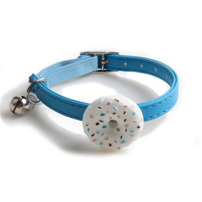 Cute Pet Cat Collar Elastic Strap Safety with Bell