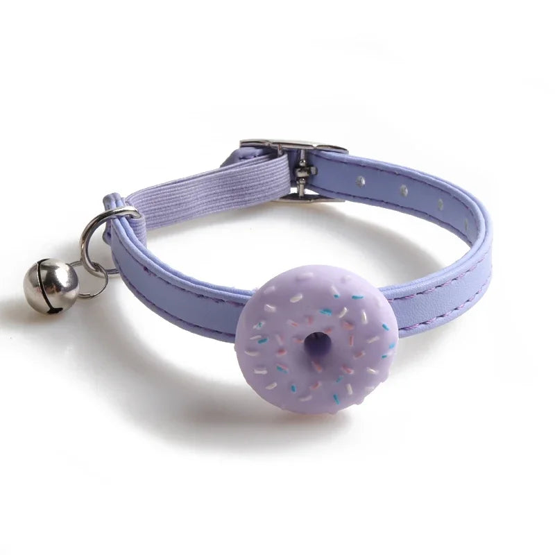 Cute Pet Cat Collar Elastic Strap Safety with Bell