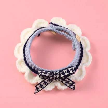 Cute Bow-knot Hand-knitted Saliva Towel