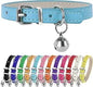Light Blue and Pink Teacup Dog Collar, 3/8 Inch Wide, Suitable for Small Dogs and Cats