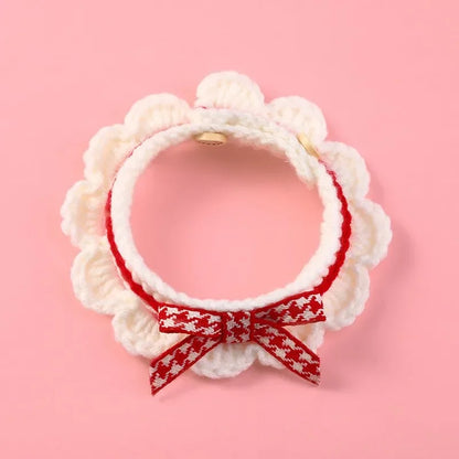Cute Bow-knot Hand-knitted Saliva Towel