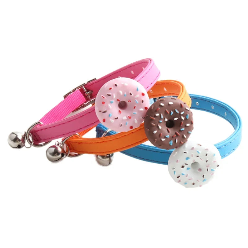 Cute Pet Cat Collar Elastic Strap Safety with Bell