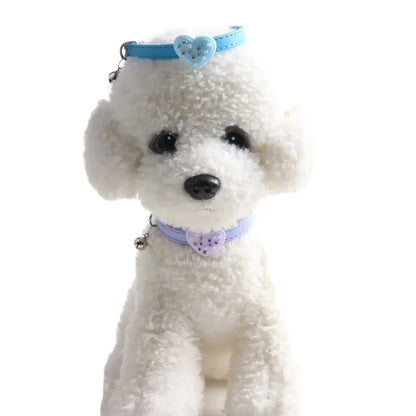 Cute Pet Cat Collar Elastic Strap Safety with Bell