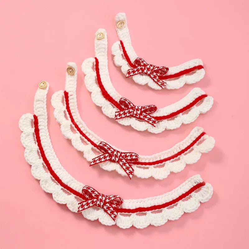 Cute Bow-knot Hand-knitted Saliva Towel