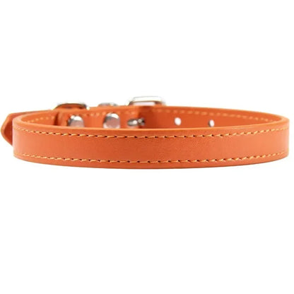 Colorful Leather Puppy Cat Collar