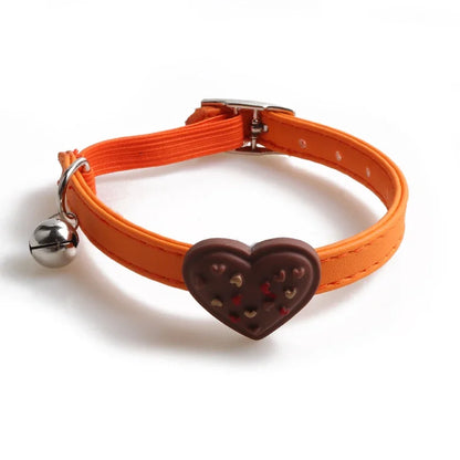 Cute Pet Cat Collar Elastic Strap Safety with Bell
