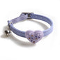 Cute Pet Cat Collar Elastic Strap Safety with Bell
