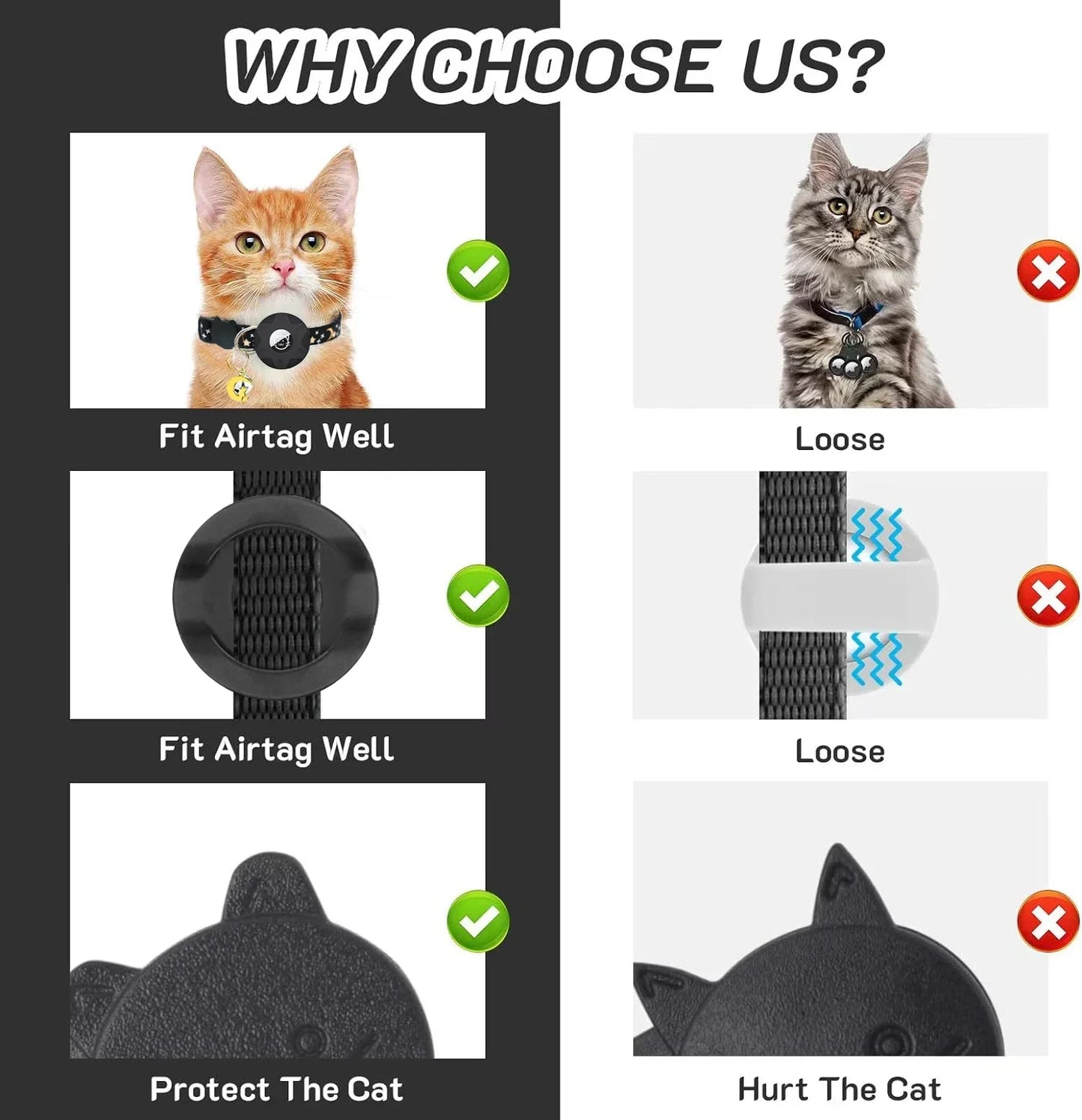 Apple Tag Pet Collar with AirTag Holder